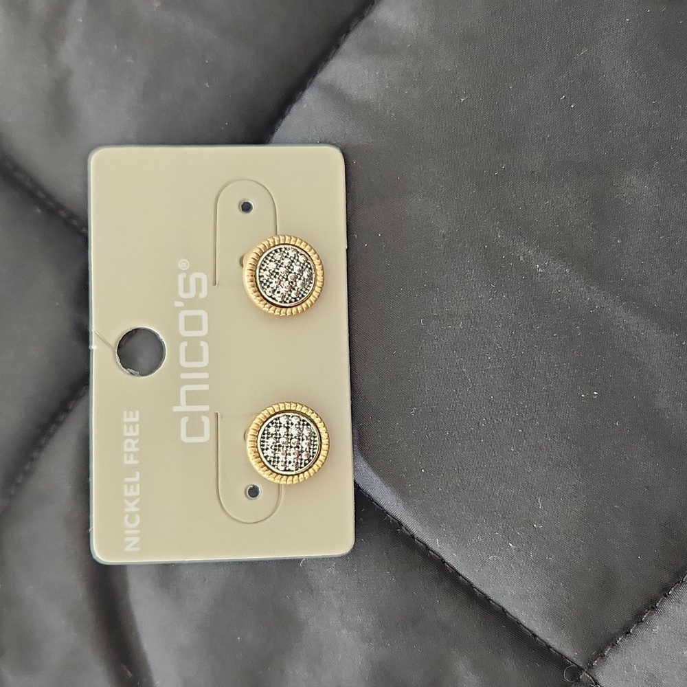 Chico's nwt mixed metal stud earrings
